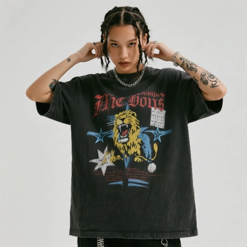 Retro Street Trend Unisex Printed T-Shirt