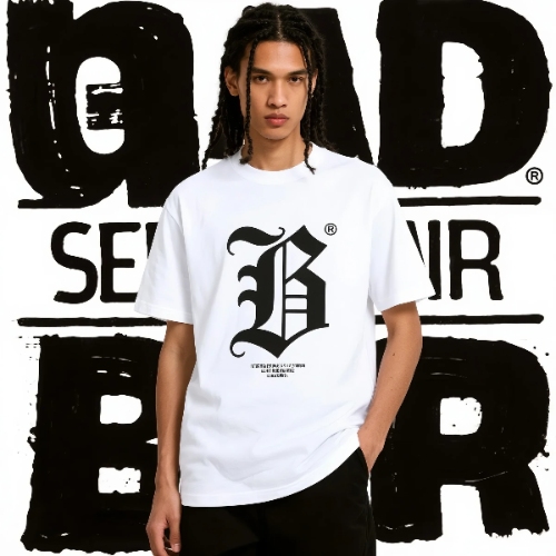 Short Screen Printed T-shirt Printed Organic Cotton